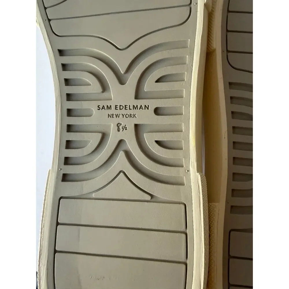 Sam Edelman Sonia White Cotton Platform Sneakers Women’s 8.5
